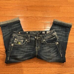 Miss me kids girls cuffed capris Sz 10